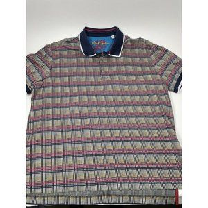 Robert Graham Polo Shirt Mens 2XL Short Sleeve Geometrical Multicolor